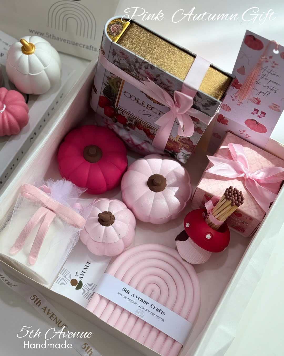 Autumn pink gift box