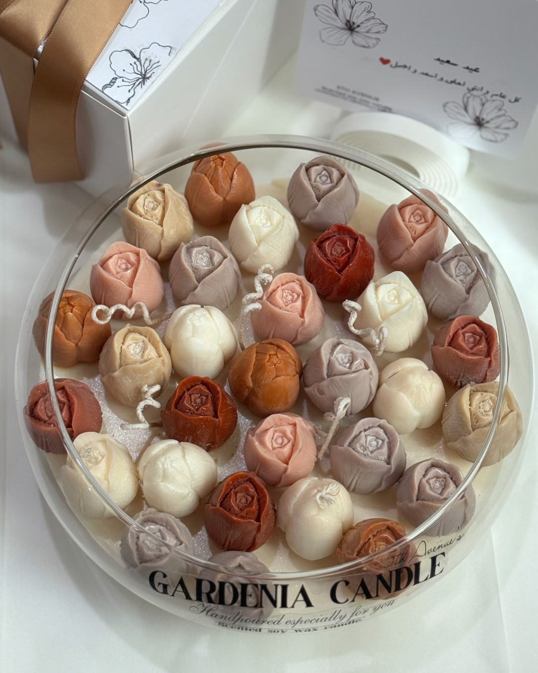 Gardenia large candle  bowl gift box