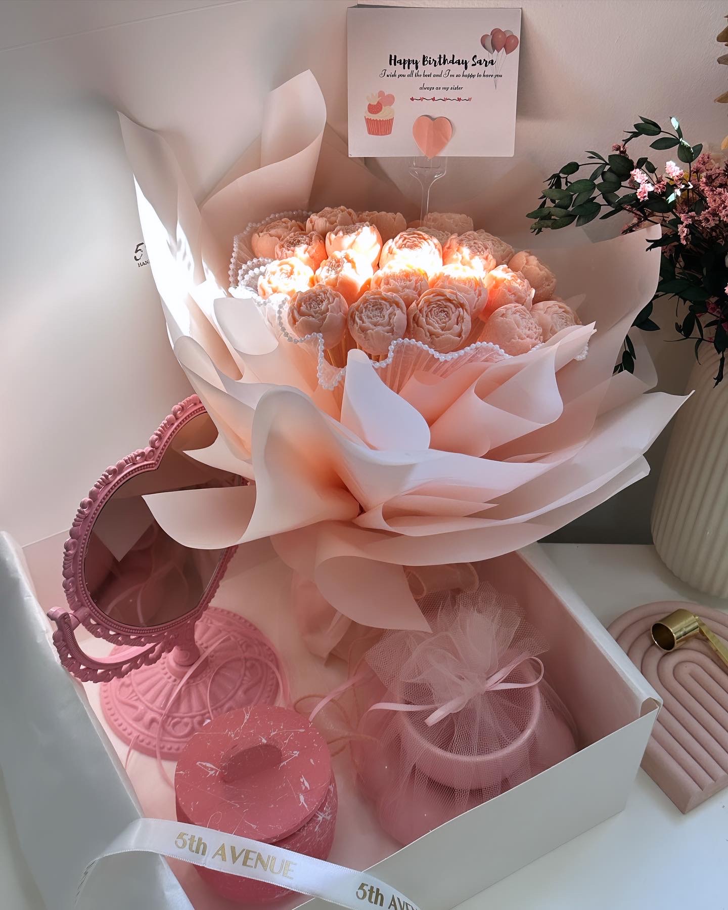 Peony blossom luxury pink box
