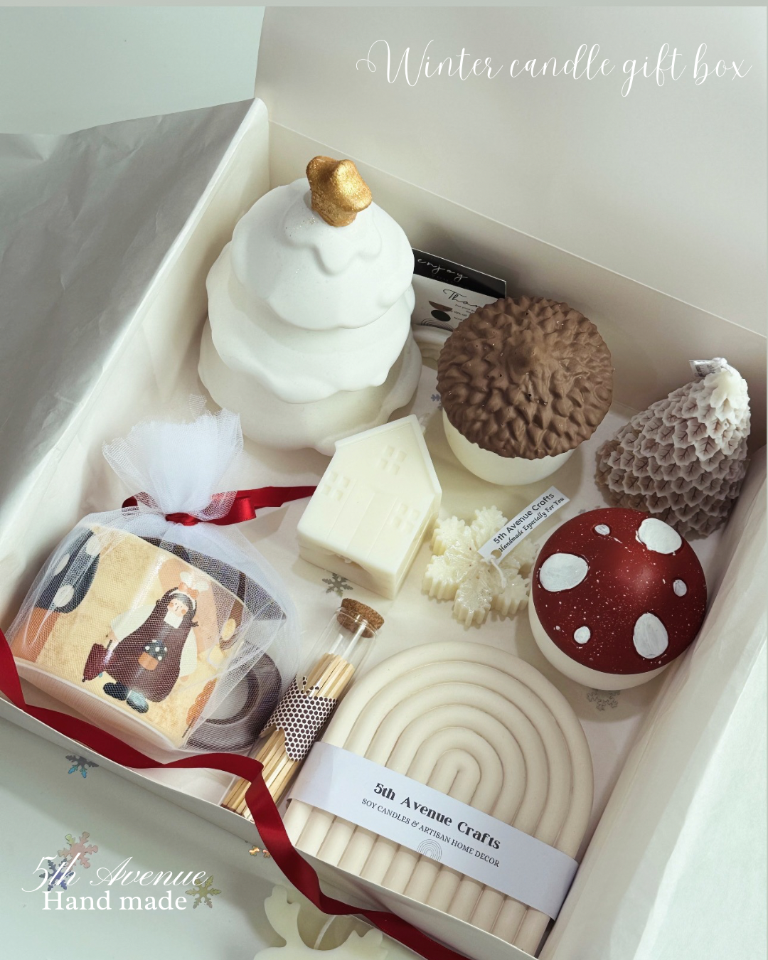 Winter candle gift box