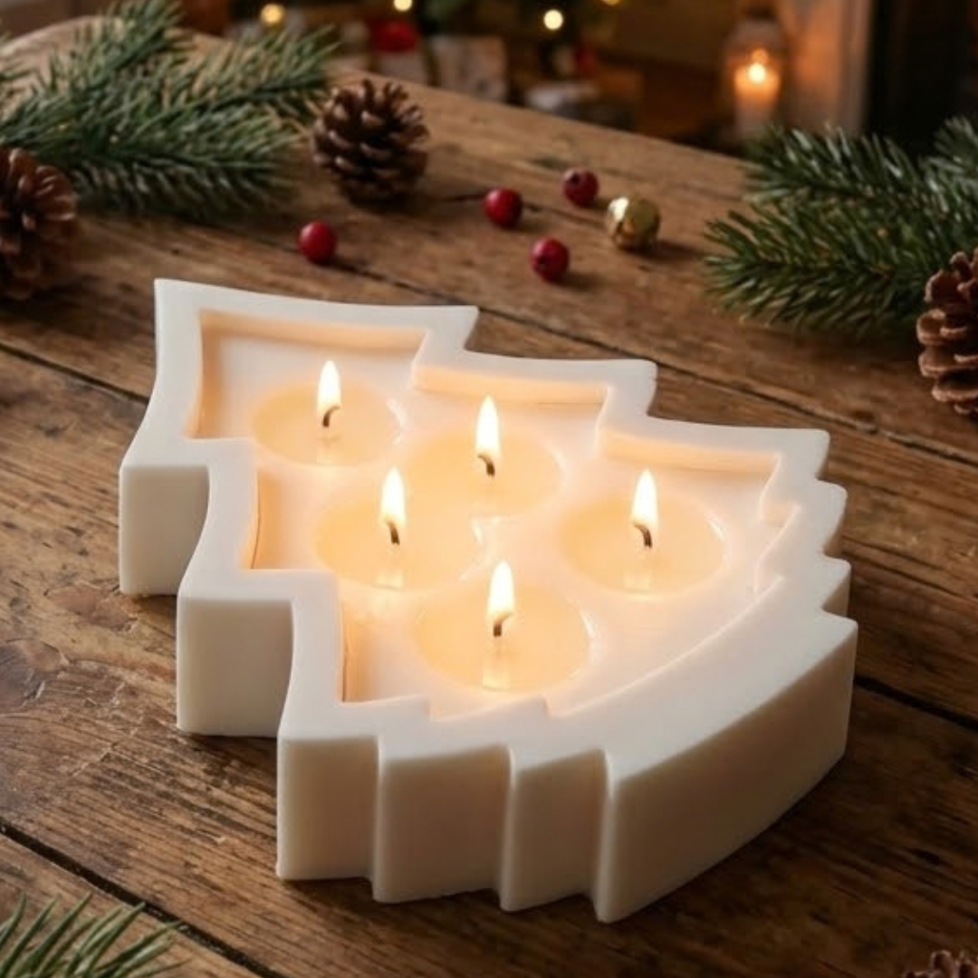 Winter tree candle 