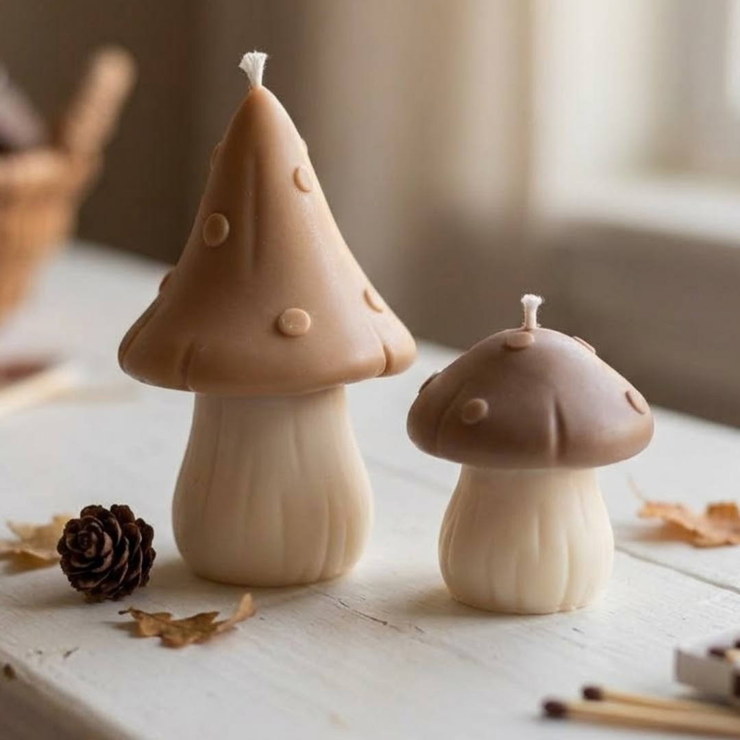 Mushroom candles 2 pcs