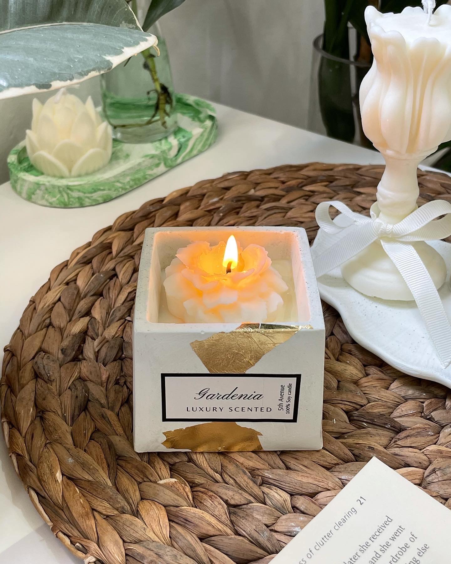 Carnation flower candle